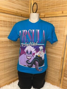 Disney The Little Mermaid Ursula blue t-shirt short sleeve top size small